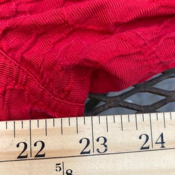 Chico’s Red Jacket Mandarin Style, Textured LS Button Up, Size 3 (XL or 16) - Picture 6 of 9